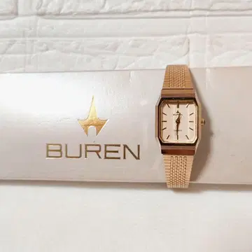 BUREN 뷰렌 손목시계 쿼츠 여성용 골드 스테인리스
