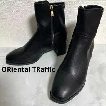 미사용급 ORiental TRaffic 숏부츠 L 블랙 사이드 지퍼