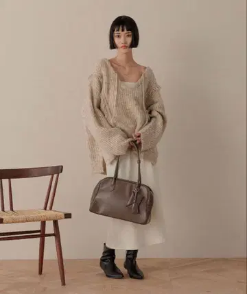 LOWRYS FARM 2WAY 프린지 멜란지 LS