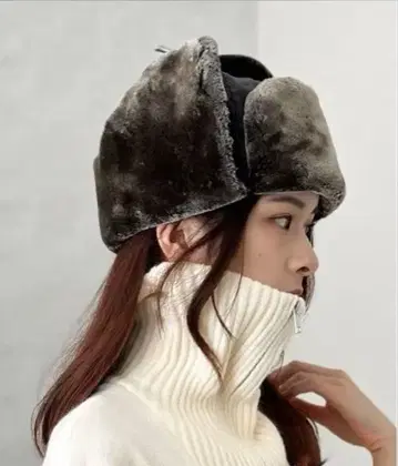 그레이 플라이트 캡 귀도리 포함