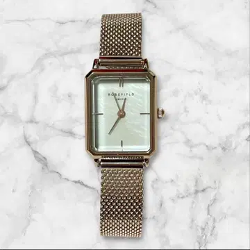 ROSEFIELD 손목시계 스퀘어 골드 메쉬