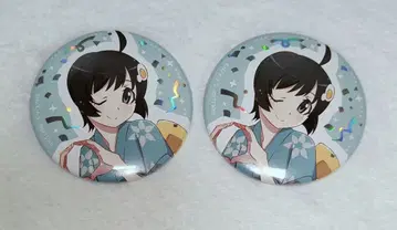 샤프트 50주년 기념 캔뱃지 2개 세트 아라라기 츠키히