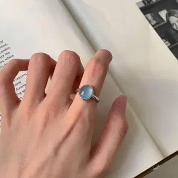 실버 925 스카이블루 아쿠아 마린 실버 925 반지
