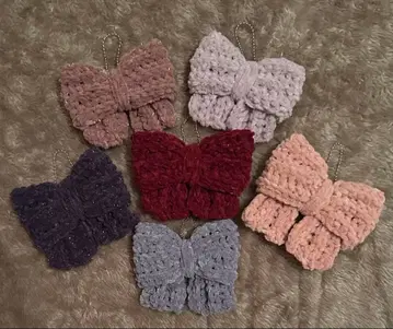 니트 리본 키링 6개 세트