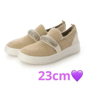 Jewel casket 스톤 버클 슬립온 아이보리 23cm