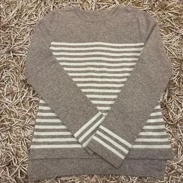 FOXEY 그레이 스트라이프 니트 38