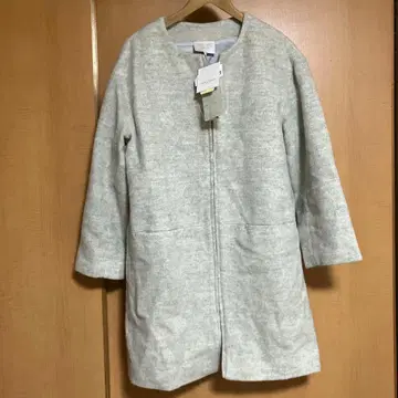 미사용 비슈 EMMA JAMES 그레이 노카라 코트 9