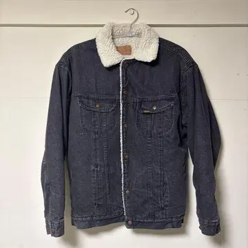 보아 옷깃 다크 데님 자켓