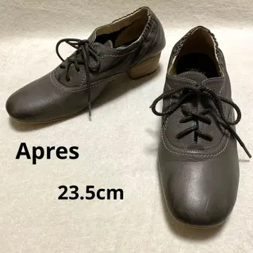 [ Apres ] 아프레 레이스업 슈즈 가죽 그레이