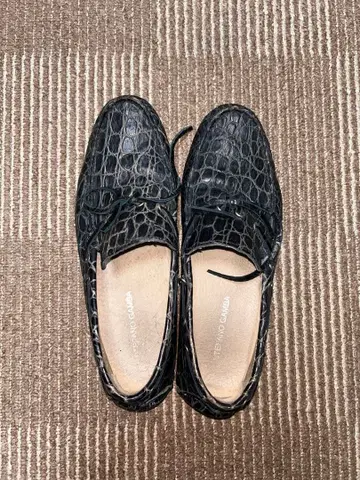 블랙 크로커다일풍 로퍼