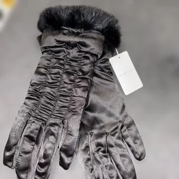 ANTEPRIMA 블랙 새틴 장갑