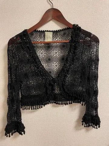 시빌라 레이스 가디건 M 사이즈 블랙
