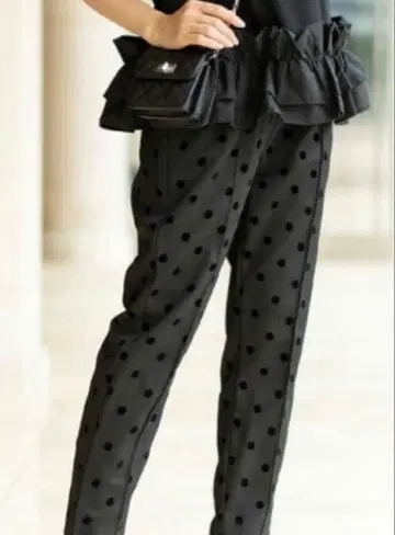 도트 무늬 팬츠 미사용품