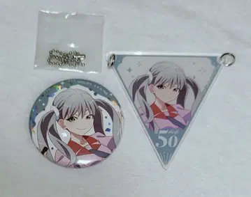 샤프트 50주년 기념전 캔뱃지 & 아크릴 참 바케모노가타리 오쿠라 이쿠