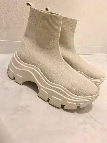 스나이델 스니커즈 밑창 숏부츠 아이보리 L 사이즈