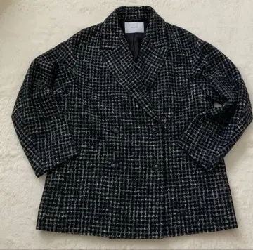 새상품급 22AW Framework 트위드 더블 브레스트 자켓