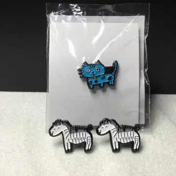 더 퍼블 AKIRA 시마 얼룩말 핀 배지 3개 세트