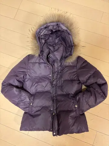 Y2K 헤이세이 갸루 남자 시크 스타일 퍼 다운 자켓 그런지 퍼플