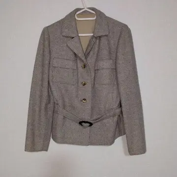 헤링본 무늬 베이지 자켓