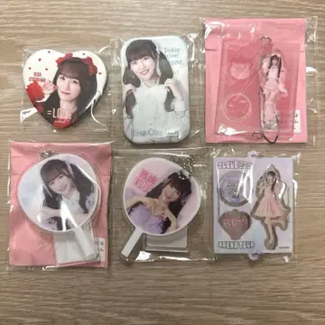 이코럽 오토시마 미니 복권 캔뱃지 부채