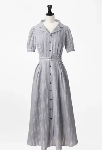 스트라이프 클래시컬 셔츠 원피스 스트로베리 필드 사이즈 1 블랙 새상품