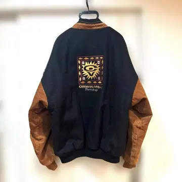 캐나다 스포츠 웨어 바시티 자켓 가죽 안감 페이즐리