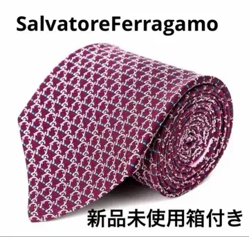 살바토레 페라가모 넥타이 퍼플 계열 올 패턴 택 포함 미사용 새상품