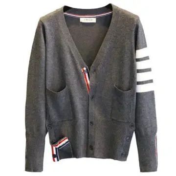 [ 미사용 새상품 ] 트리콜로르 라인 가디건