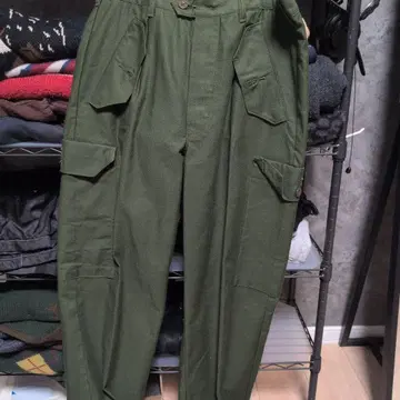 카고 팬츠 올리브 그린 5 버튼 4 포켓