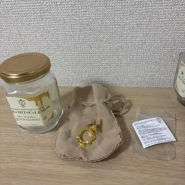 Q-pot. 허니 레몬 꿀벌 반지 M 사이즈