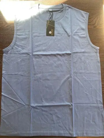 CEEN 라이트 블루 슬리브리스 T셔츠 5XL