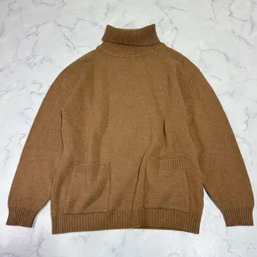 뉴욕 도쿄 터틀넥 니트 브라운 [ M 상당 ] 모 100%