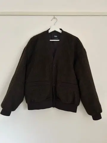 ZARA 자라 인조 모피 가디건