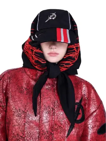 미사용 [ PINKSPINK ] Y3K 선바이저 스카프 포함