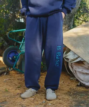 B.Base 플리스 백 스웨트팬츠 M 네이비