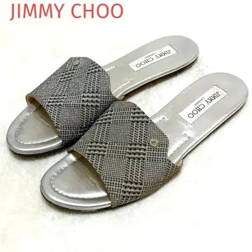 JIMMY CHOO 지미추 플랫 샌들 사이즈 38 실버