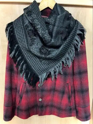 [ 새상품급 ] 토네이도 마트 꽃무늬 격자 무늬 대형 스톨