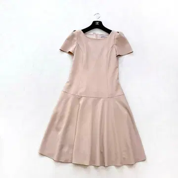 [ FOXEY NY ] 페플럼 드레스 원피스 플레어 디자인 반팔 핑크