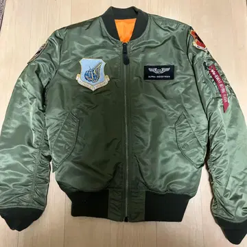 ALPHA MA-1 플라이트 자켓 올리브 그린