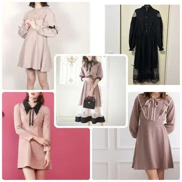 지뢰계 원피스 묶음 판매 5벌+리본