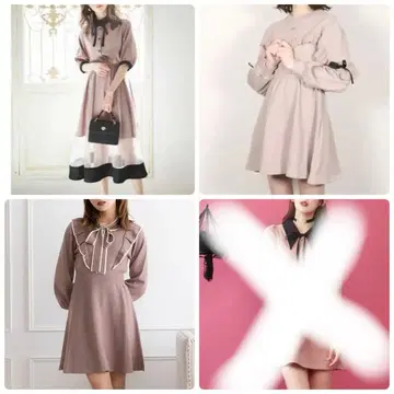 지뢰계 원피스 묶음 판매 3벌+리본