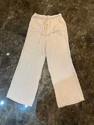 윔 가젯 베이지 핑크 와이드 팬츠