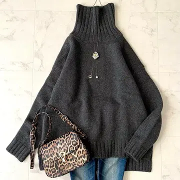 새상품급 슬론 3G 지롱 라무 x 캐시미어 드롭 숄더 니트