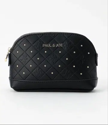 폴 앤 조 액세서리 파우치 로고 엠보싱 블랙 파우치