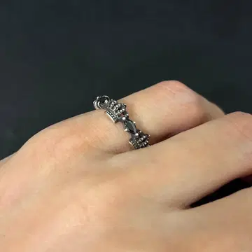 저스틴 데이비스 크라운 실버 반지 9호