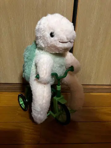 토끼와 거북이의 자전거 경주 기믹 봉제 인형