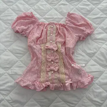 LIZ LISA 계 프린세스 퍼프 슬리브 상의