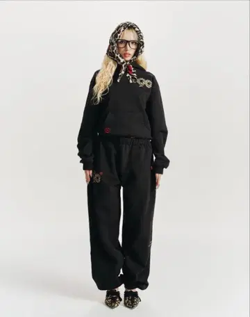 9090 girl 셋업 레오파드 무늬