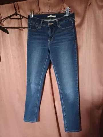 LEVIS 리바이스 스트레치 711 스키니 데님 다크 블루 하이웨스트