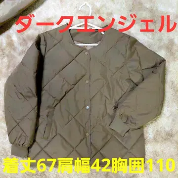 다크 엔젤. 경량 브라운 퀼팅 자켓